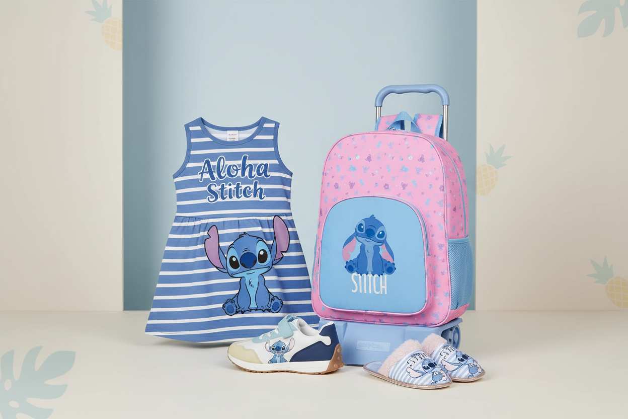 Stitch Spielzeug und Kostüme für Kinder – Kleider, Schulrucksäcke, Schuhe und Hausschuhe