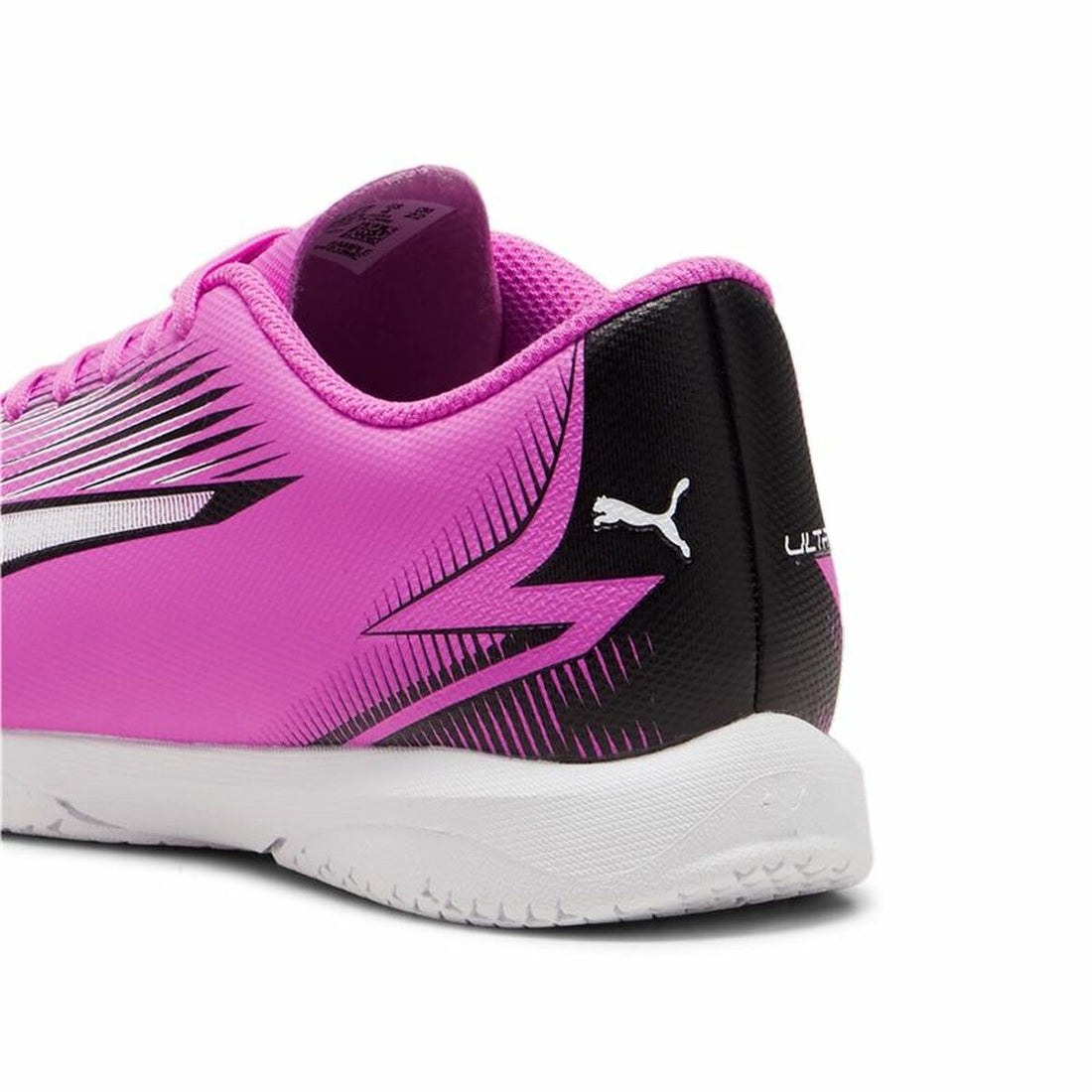 Puma Ultra Play Kinder-Hallenfußballschuhe Weiß/Pink – Detailansicht 4