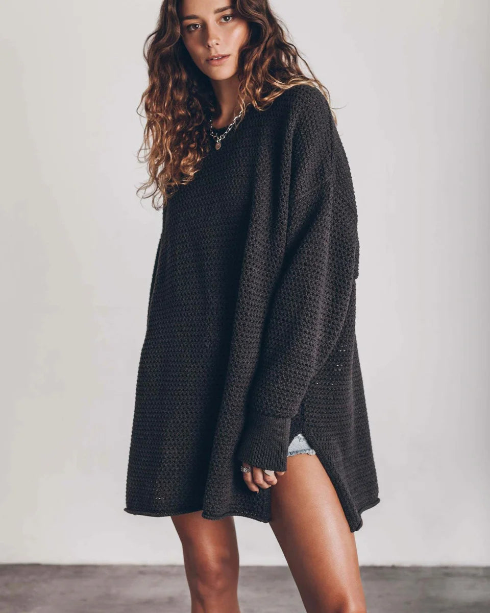 A.1 Damen Strickkleid mit Zopfmuster – Detailansicht 3