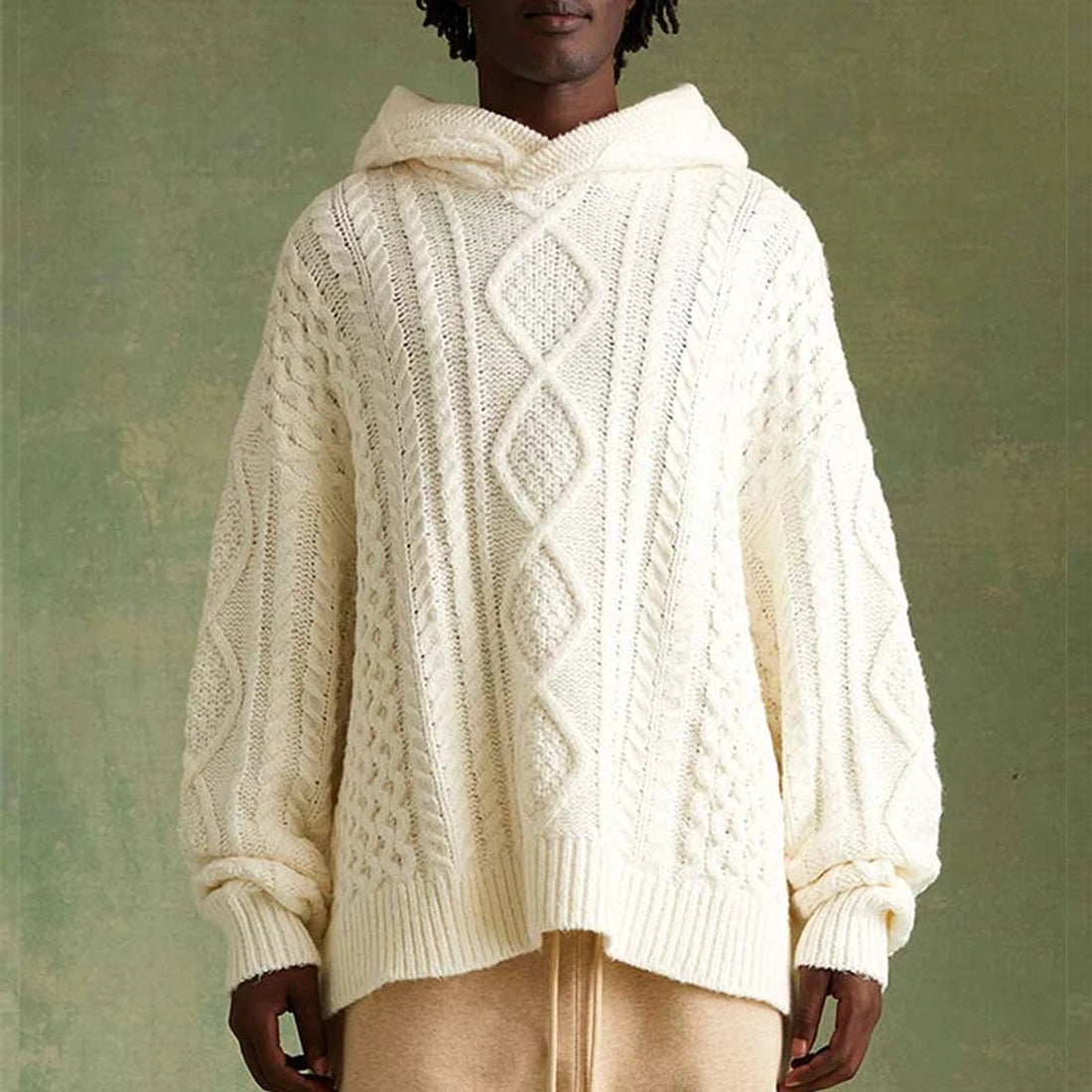 A.1 Herren Wollpullover mit Rundhals – Detailansicht 1
