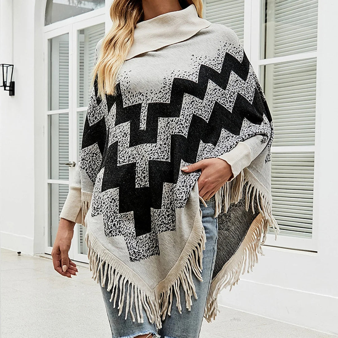 A.1 Damen Long-Strickjacke, locker geschnitten – Detailansicht 1
