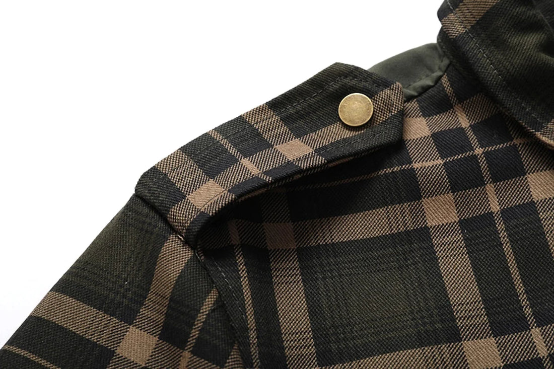A.1 Herren Karierte Hemdjacke – Detailansicht 2