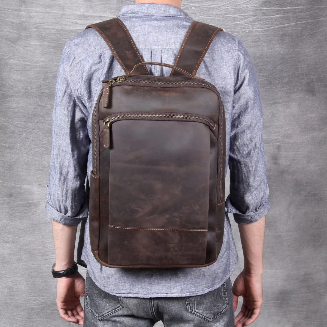 ALLFASHION HeritageRider Lederrucksack – Detailansicht 3