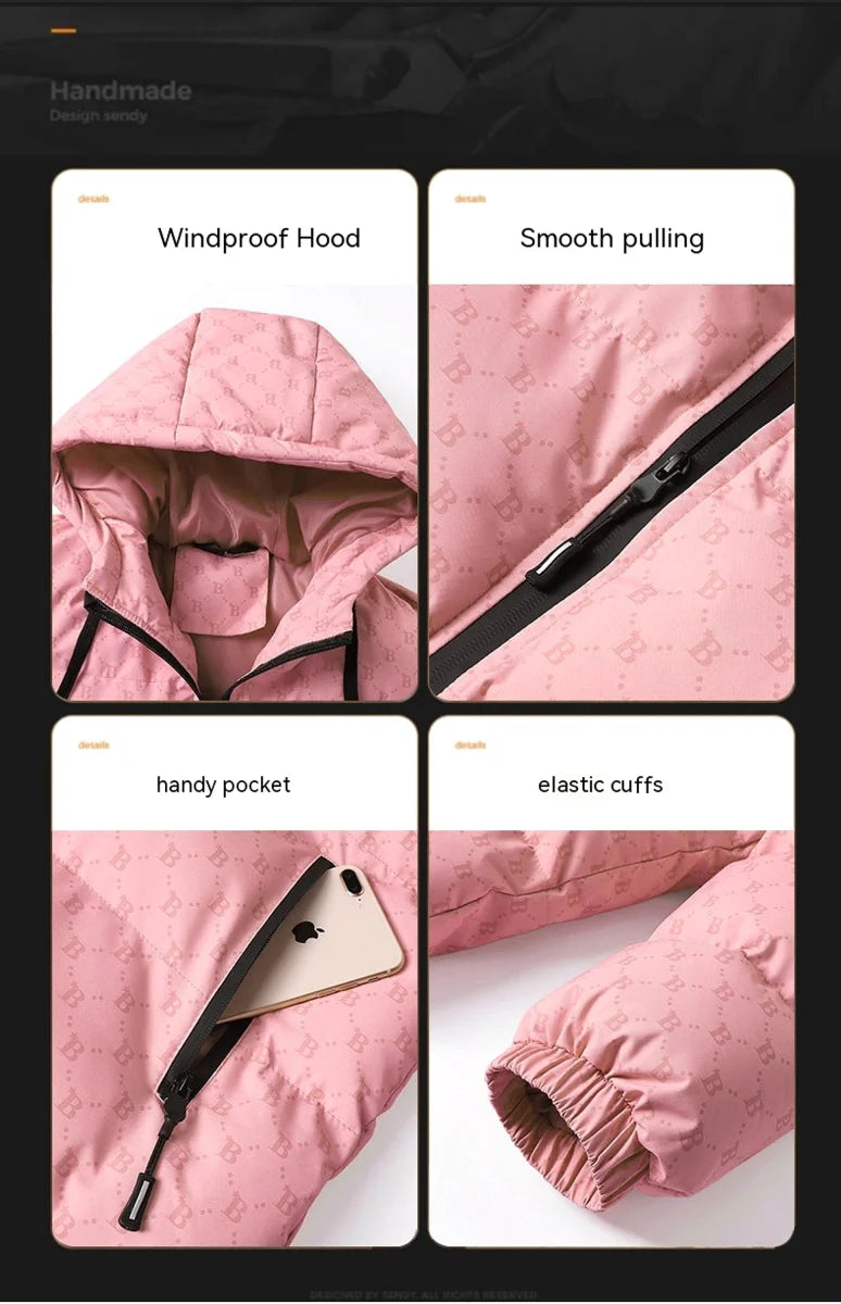 BABA Herren Steppjacke mit Kapuze – Detailansicht 1