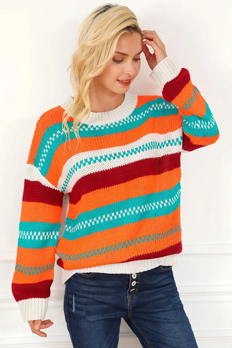 Damen Color-Pullover locker geschnitten – Detailansicht 4