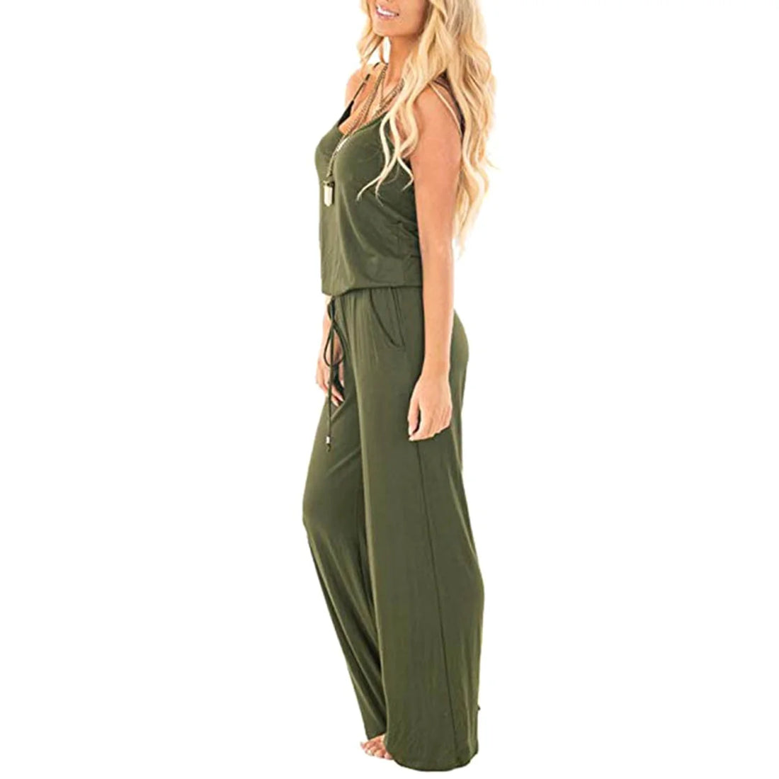 Damen Jumpsuit mit verstellbaren Trägern – Detailansicht 5