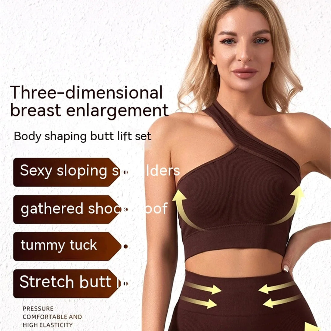 Damen Off-Shoulder Fitness-Set – Detailansicht 1