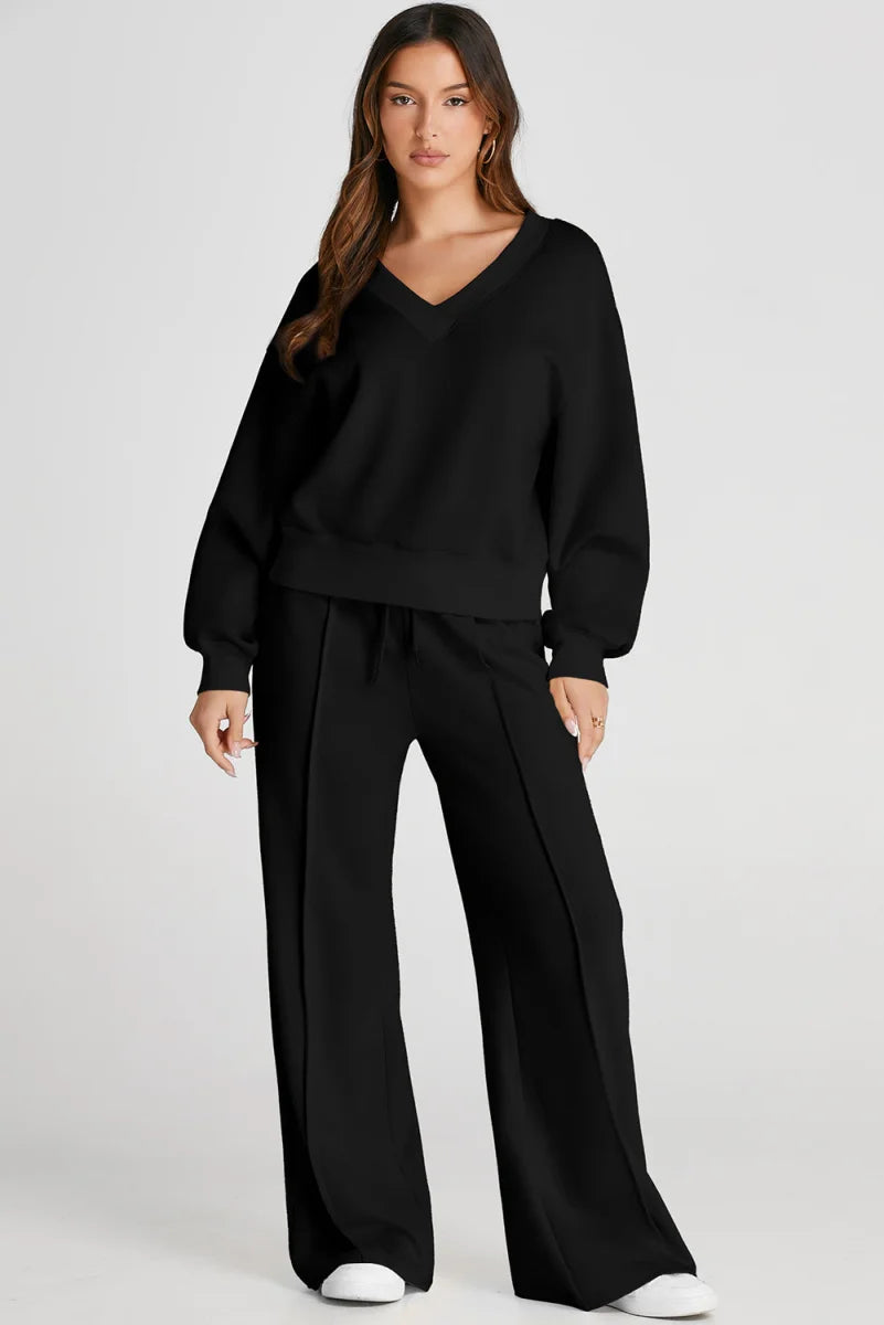 Damen Sportset mit Crop-Top & High Waist – Detailansicht 5