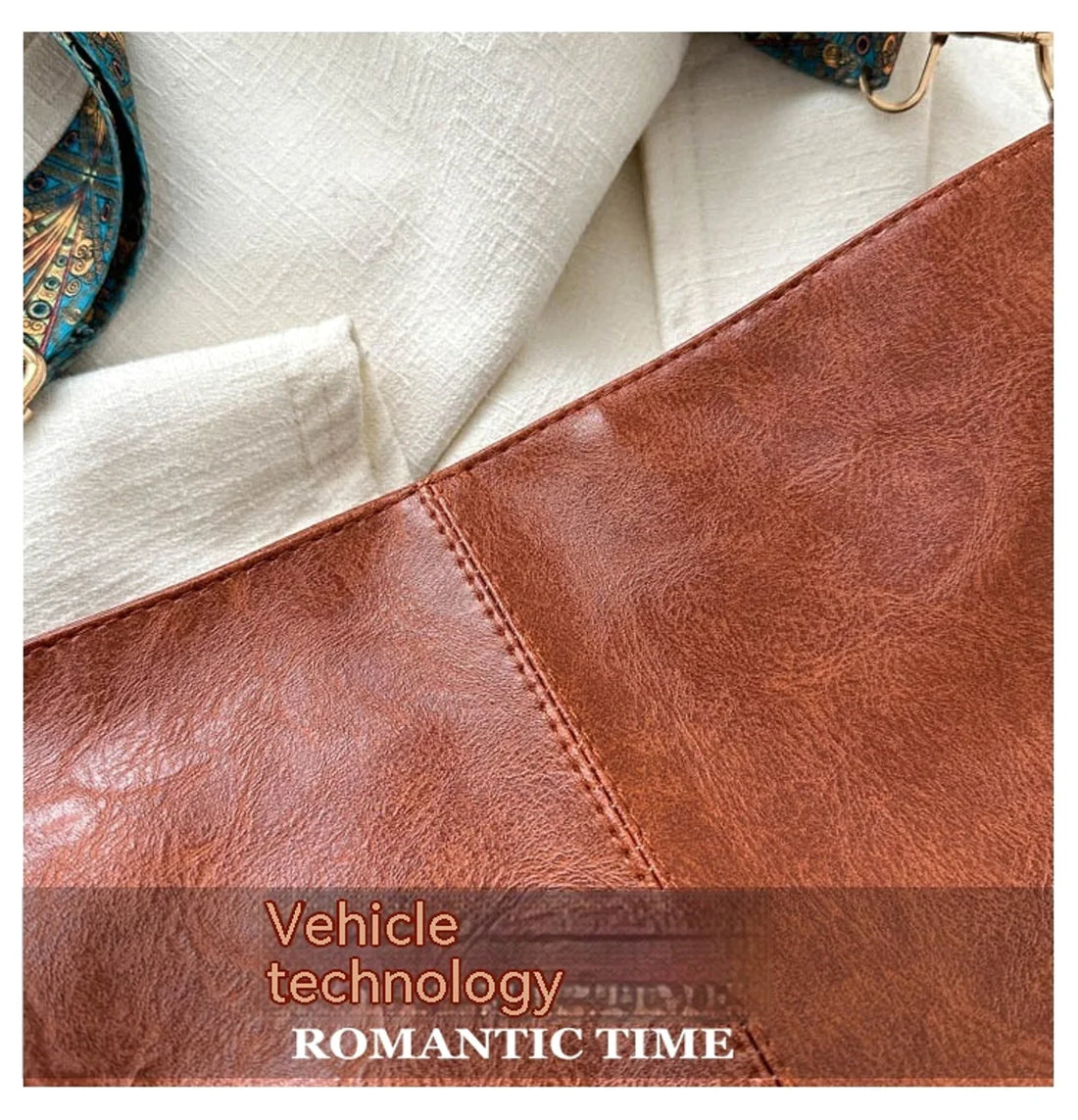 EthnicaBag Damen Schultertasche mit breitem Gurt – Detailansicht 5