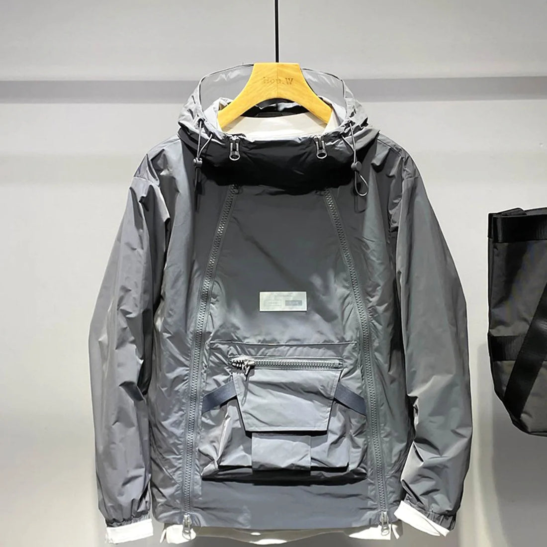 Herren Cargo-Sportjacke mit Doppelreißverschluss – Detailansicht 1