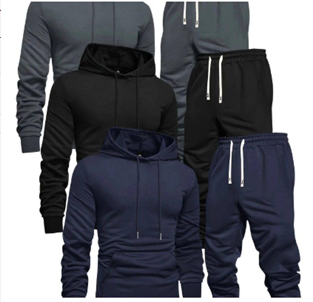 Herren Freizeit-Sportset mit Hoodie & Hose – Detailansicht 3