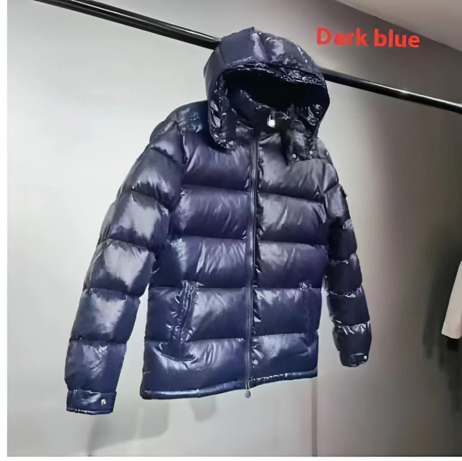 Herren kurze Daunenjacke, warm wattiert – Detailansicht 2
