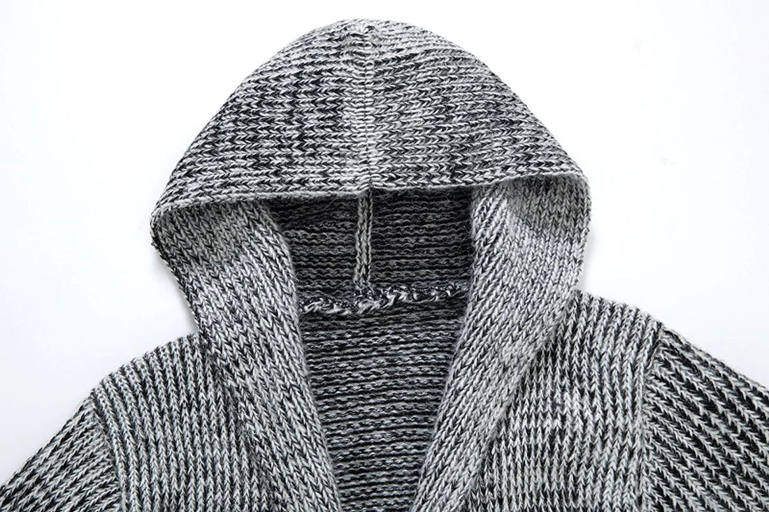 Herren Long-Cardigan mit V-Ausschnitt – Detailansicht 1