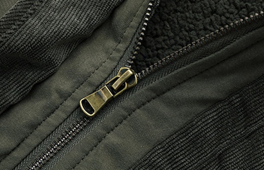 Herren Plus-Size-Jacke aus Baumwolle & Lammwolle – Detailansicht 3