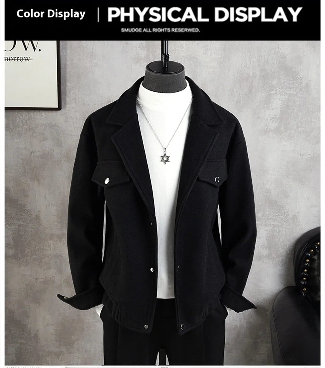 Herren Wolljacke mit Reverskragen – Detailansicht 1