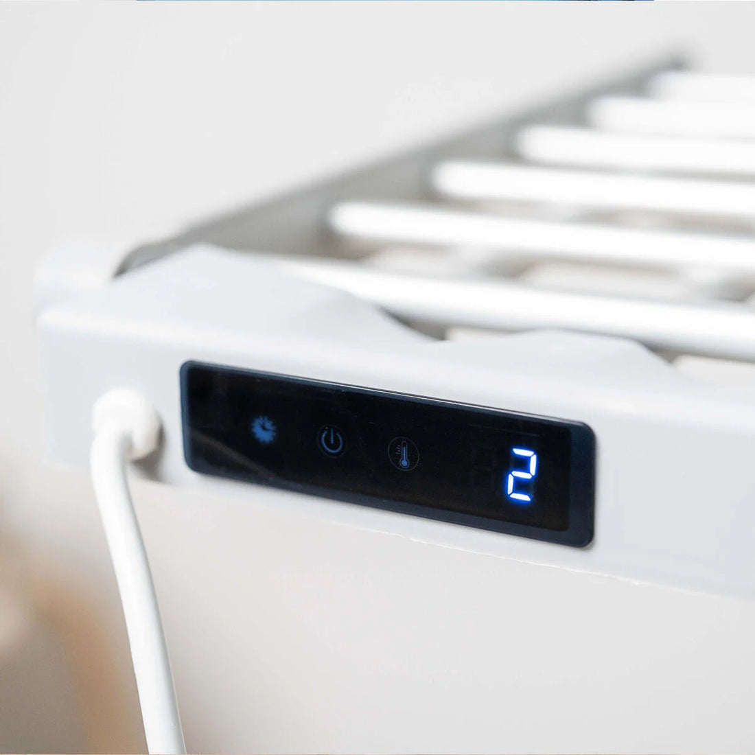 Faltbarer elektrischer Wäscheständer mit Flügeln, Touchscreen, Timer und Temperaturregelung Warmmat 230 W 20 Stäbe – Detailansicht 3