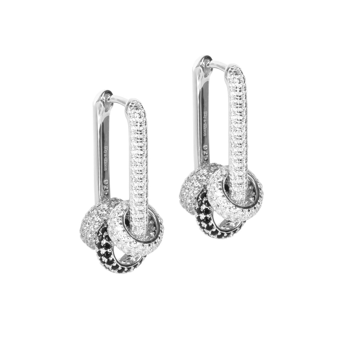 Metropolitan Glow White ZC L Rolling Charm Ohrringe – Detailansicht 1