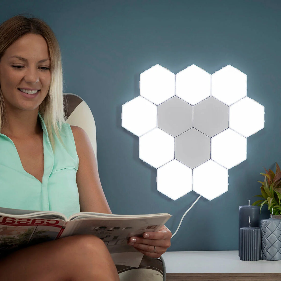 modulares LED-Magnet- und Touchpanel-Set Tilight (3Er pack) – Detailansicht 2