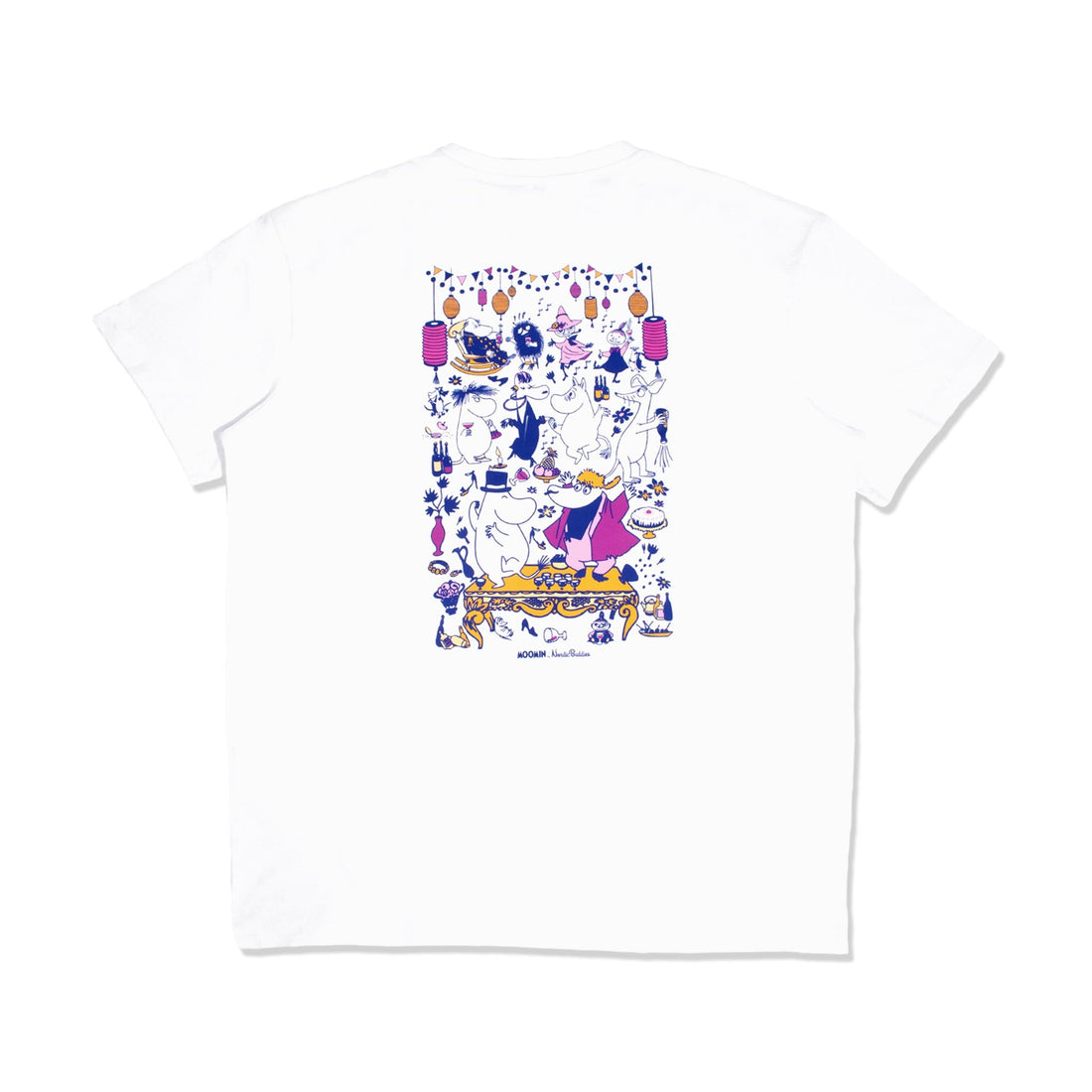Schweres Unisex-T-Shirt Moomin Party – Weiß – Detailansicht 1