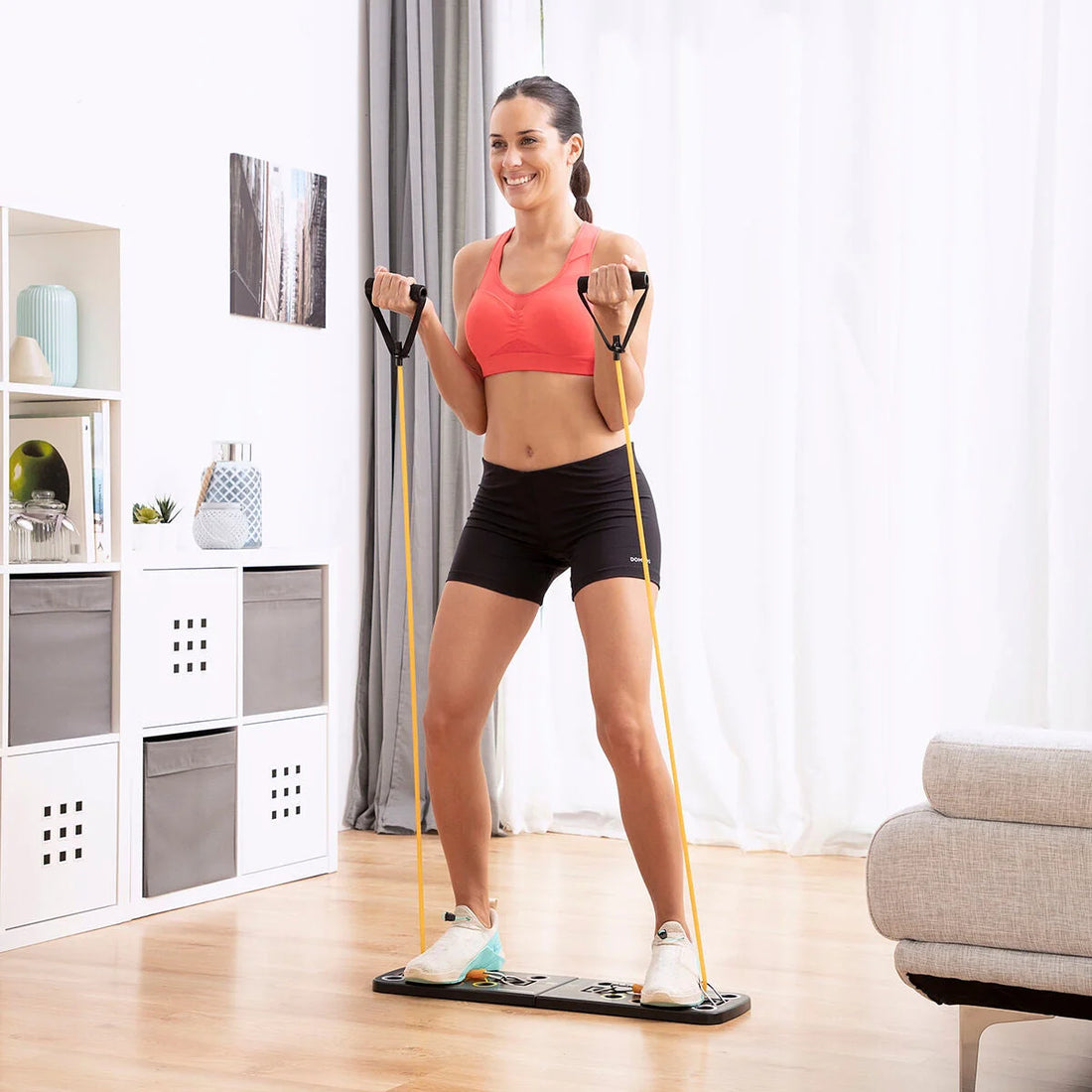Liegestützbrett Pulsher mit Widerstandsbändern – Detailansicht 3
