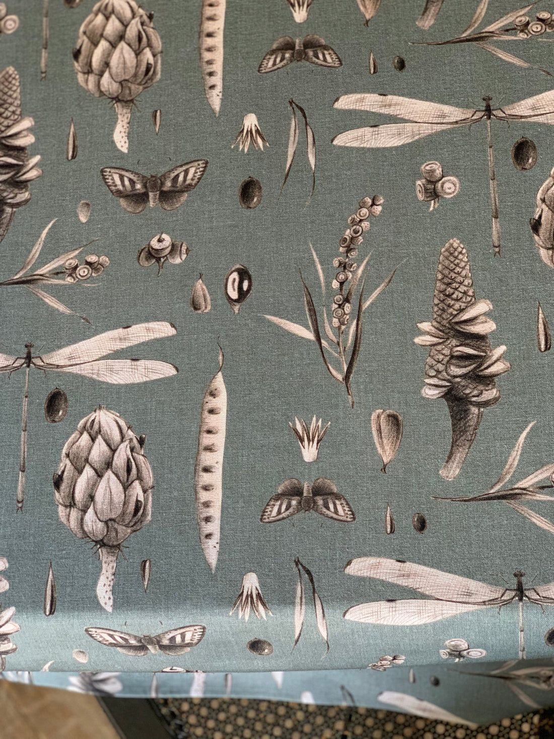 Rechteckige Tischdecke – Seeds Aqua – Detailansicht 2