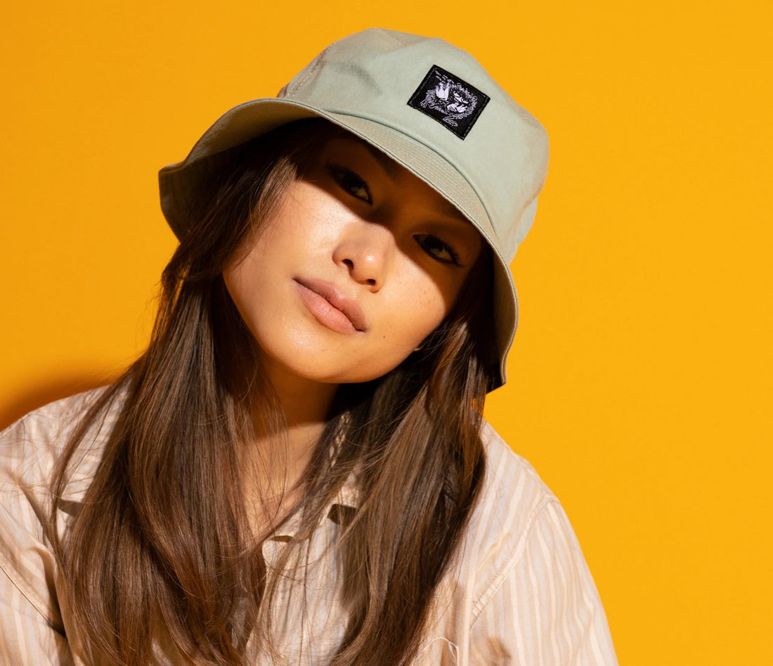 Bucket Hat Stinky – Hell Grün – Detailansicht 4