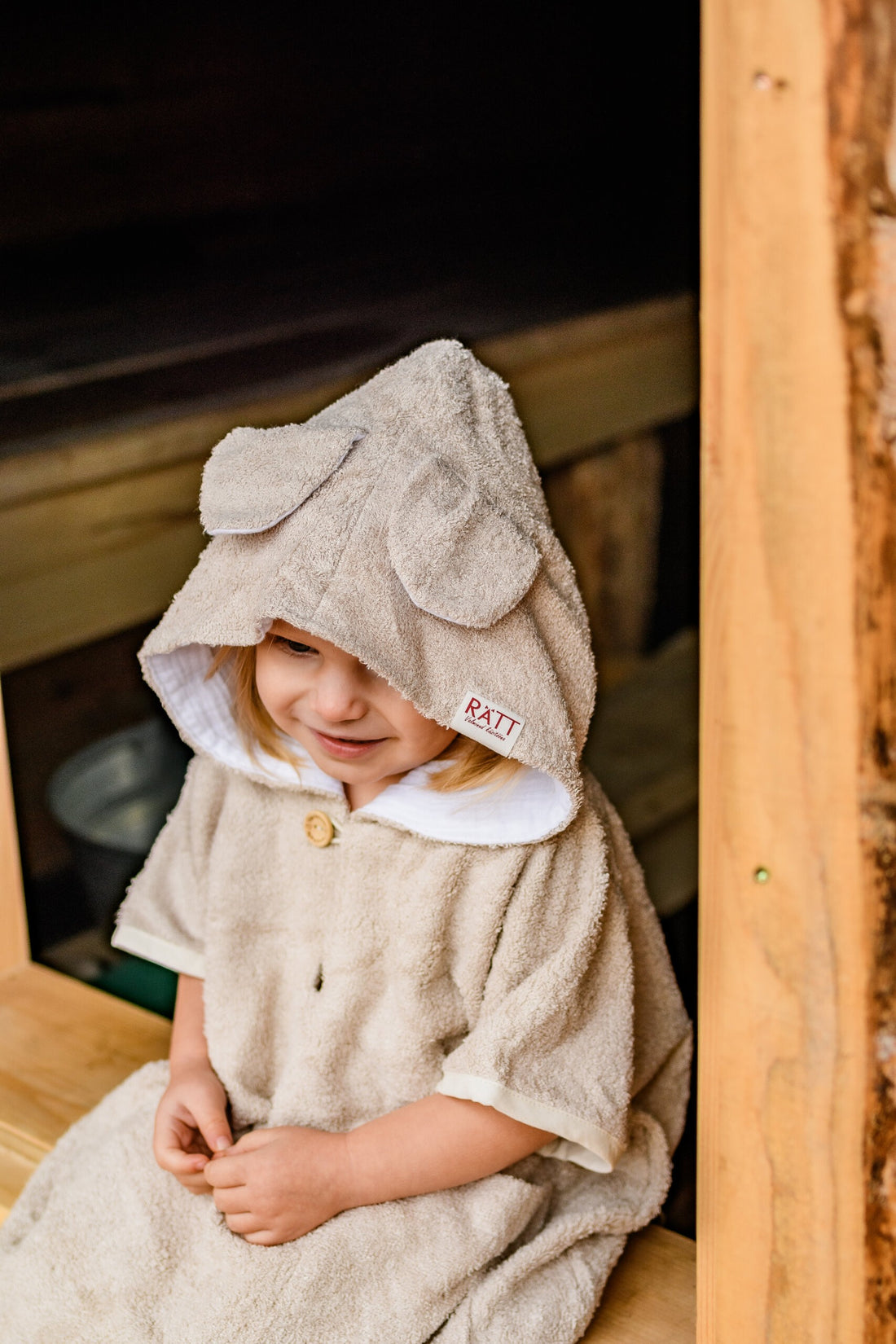 Kurzarm-Poncho TEDDY für Kleinkinder, Größe 82/86-116 – Detailansicht 4