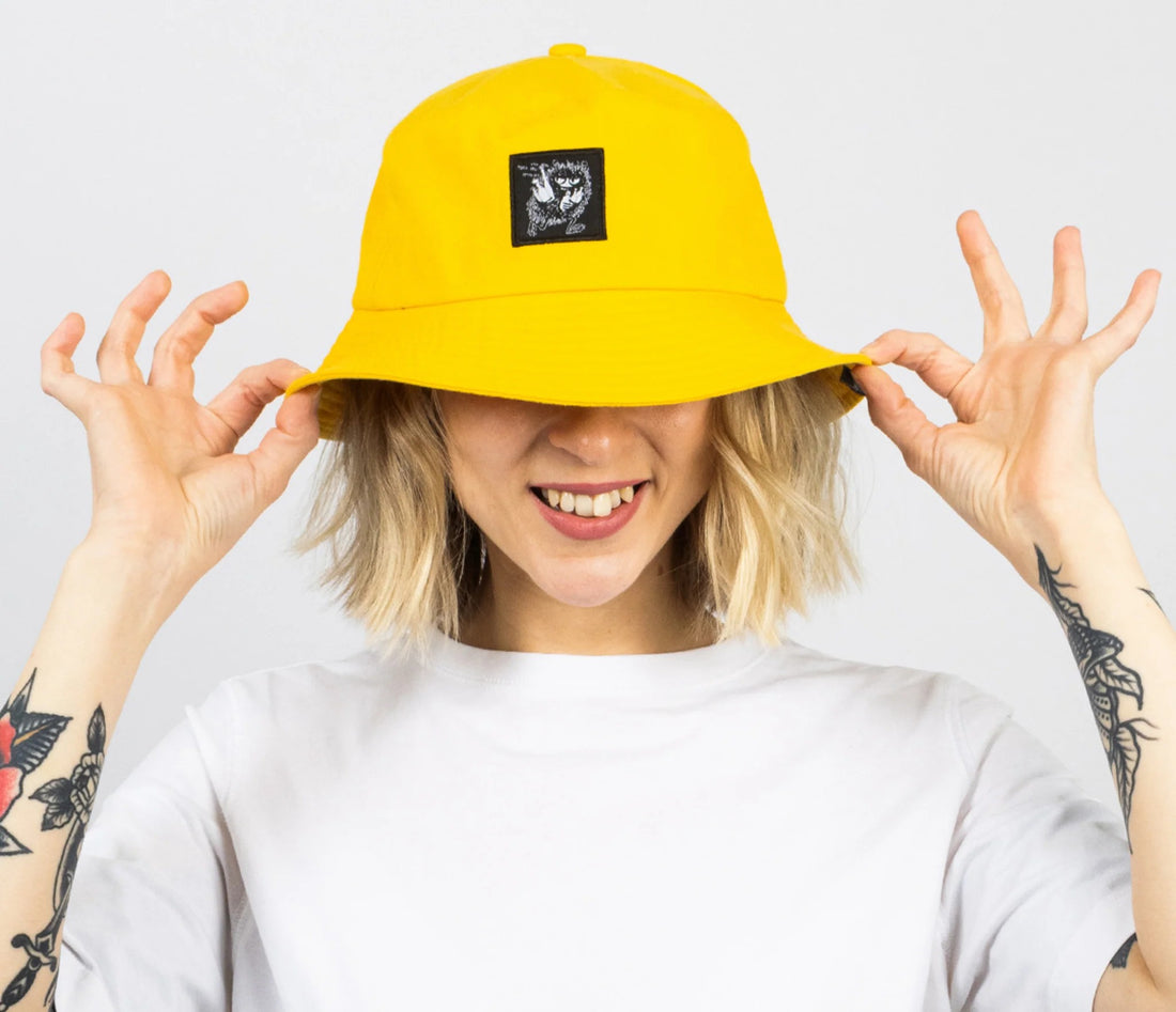 Bucket Hat Stinky – Gelb – Detailansicht 2
