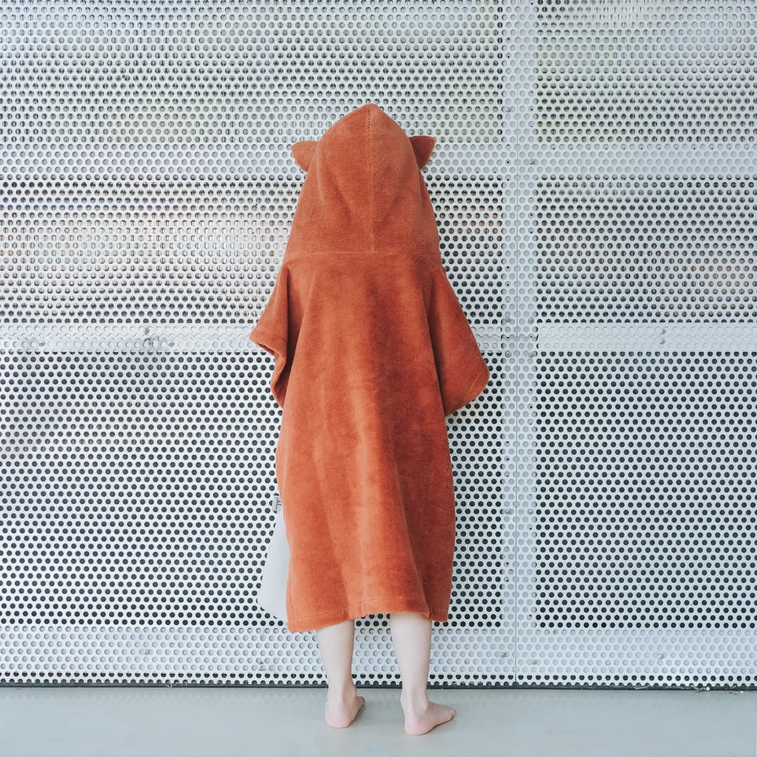 Surffoxy Kinder-Badeponcho – Orange – Detailansicht 2
