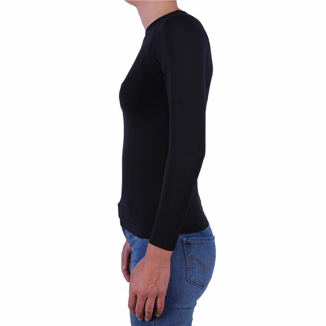 Goher Damen-Thermoshirt – Schwarz – Detailansicht 4