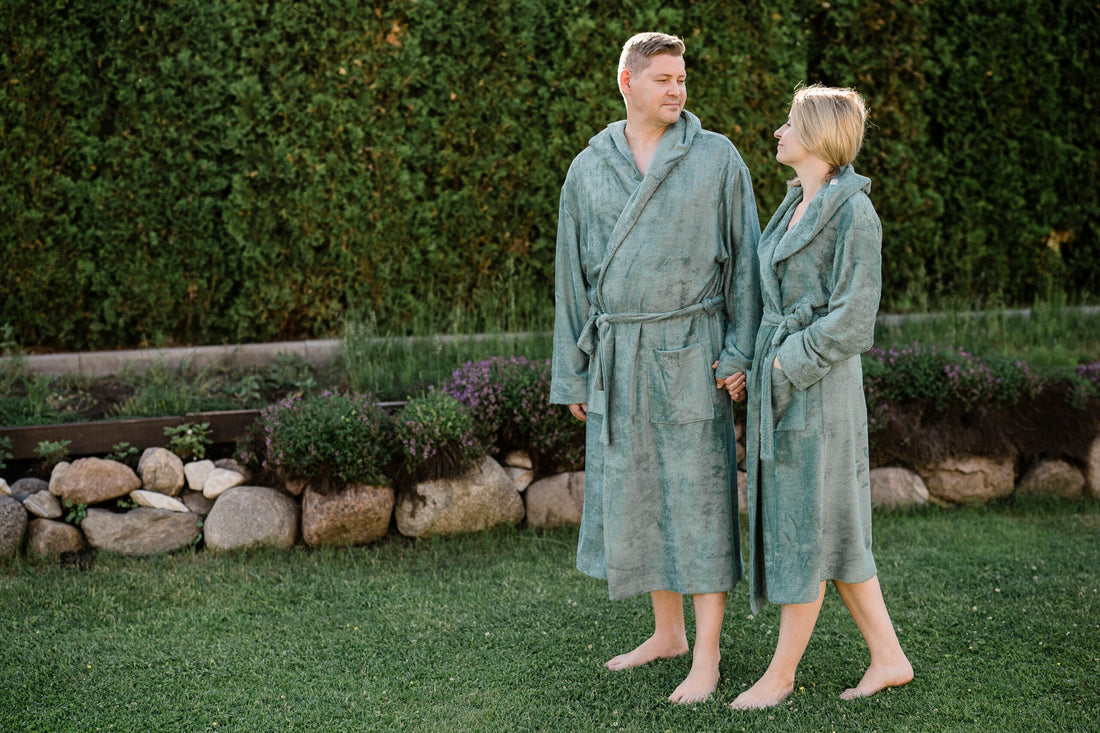 Unisex – Kapuzenbademantel – Bambus-Frottee – Detailansicht 5