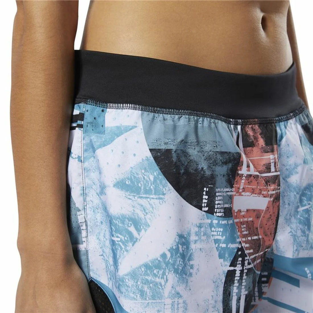 Damen-Sportshorts Reebok Wor Moonshift Himmelsblau – Detailansicht 2