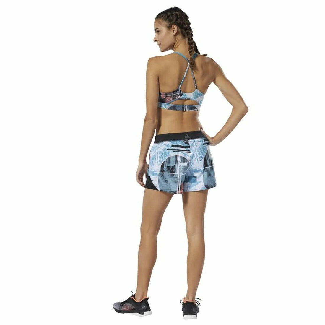 Damen-Sportshorts Reebok Wor Moonshift Himmelsblau – Detailansicht 1