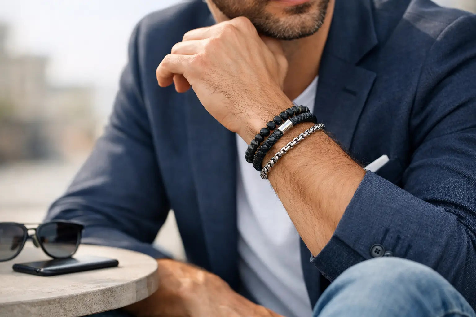Lässige Armbänder für Herren richtig stylen