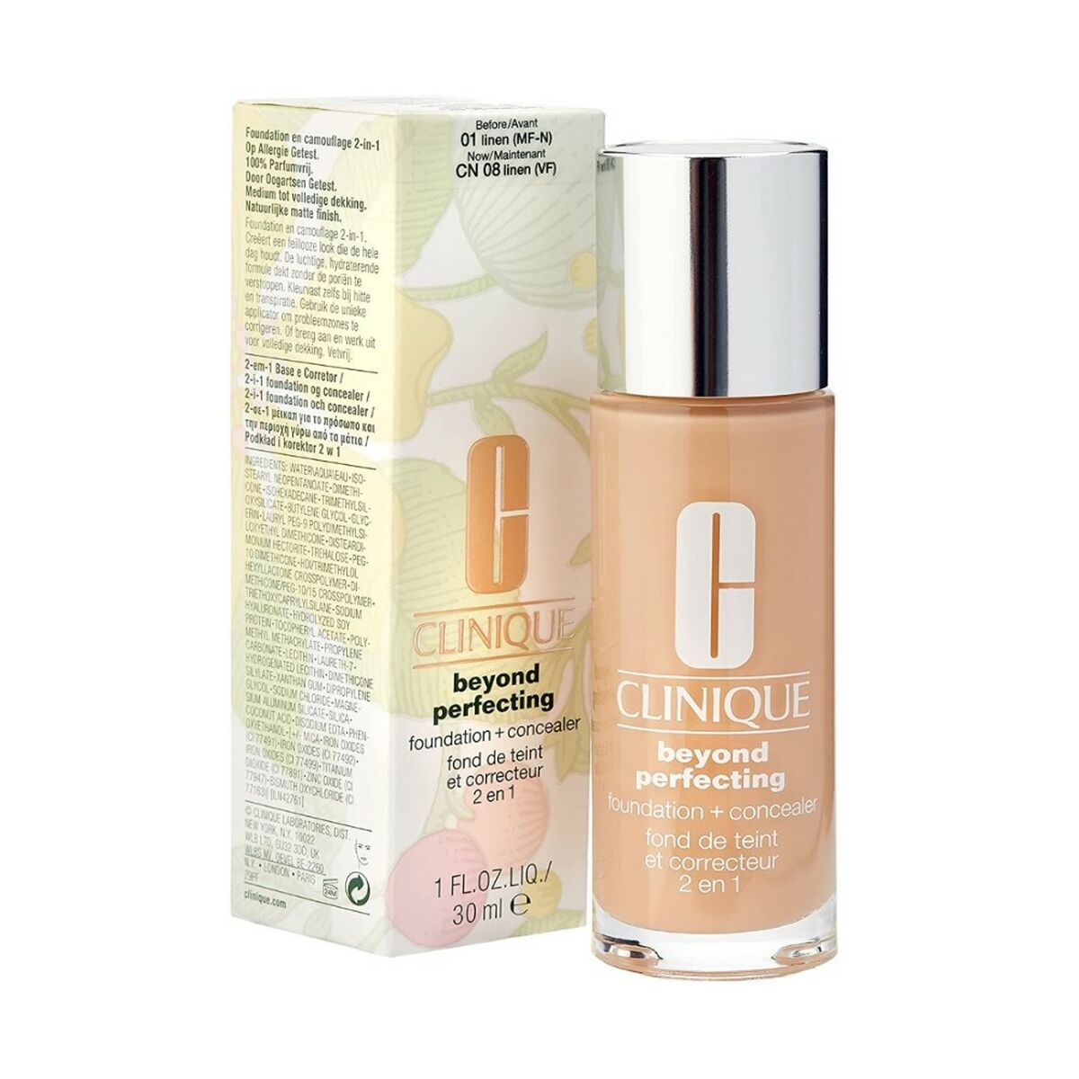 Fluid Makeup Basis Clinique Beyond Perfecting 1-linen 2-in-1 30 ml - AWK Flagship