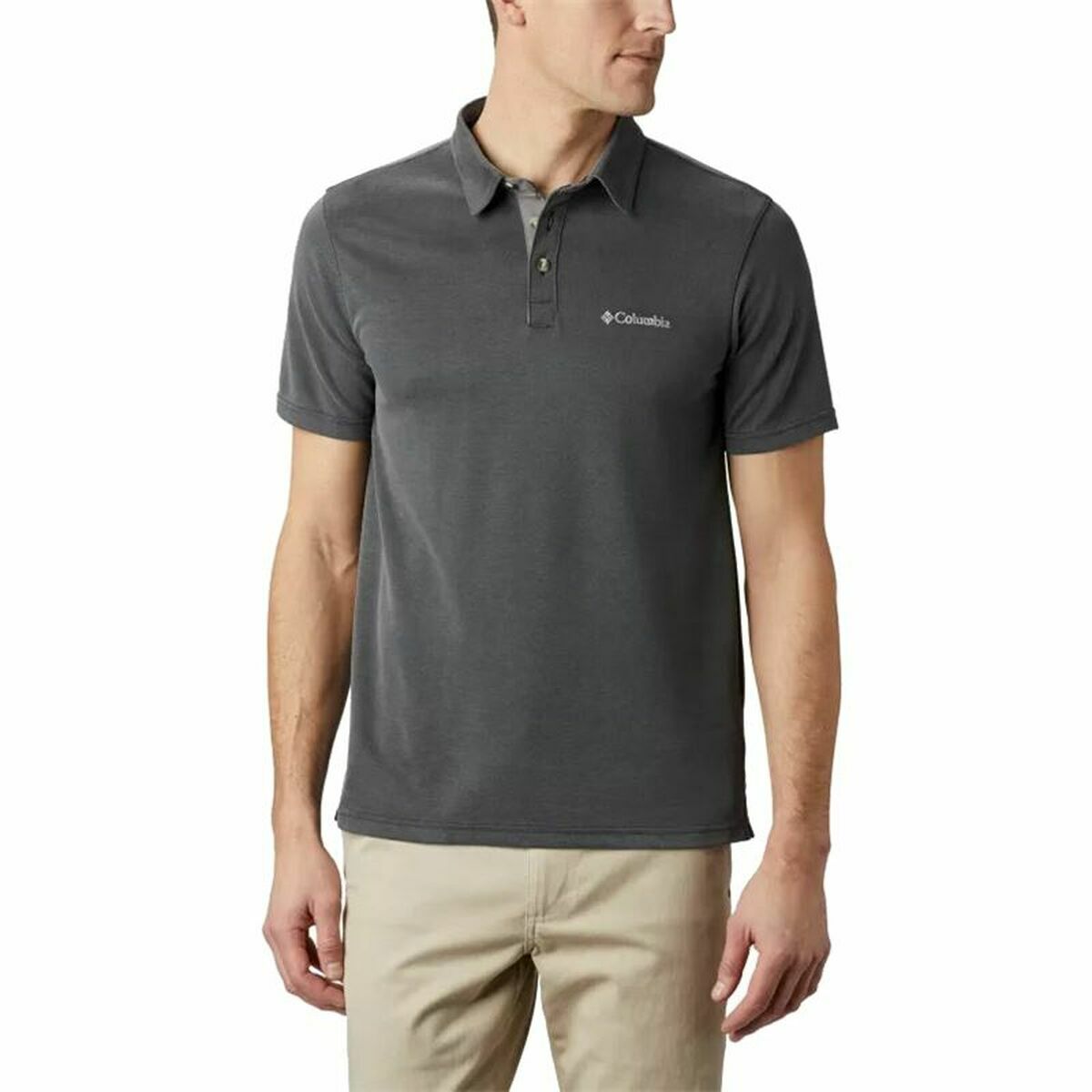 Herren Kurzarm-Poloshirt Columbia Nelson Point™ Schwarz - AWK Flagship