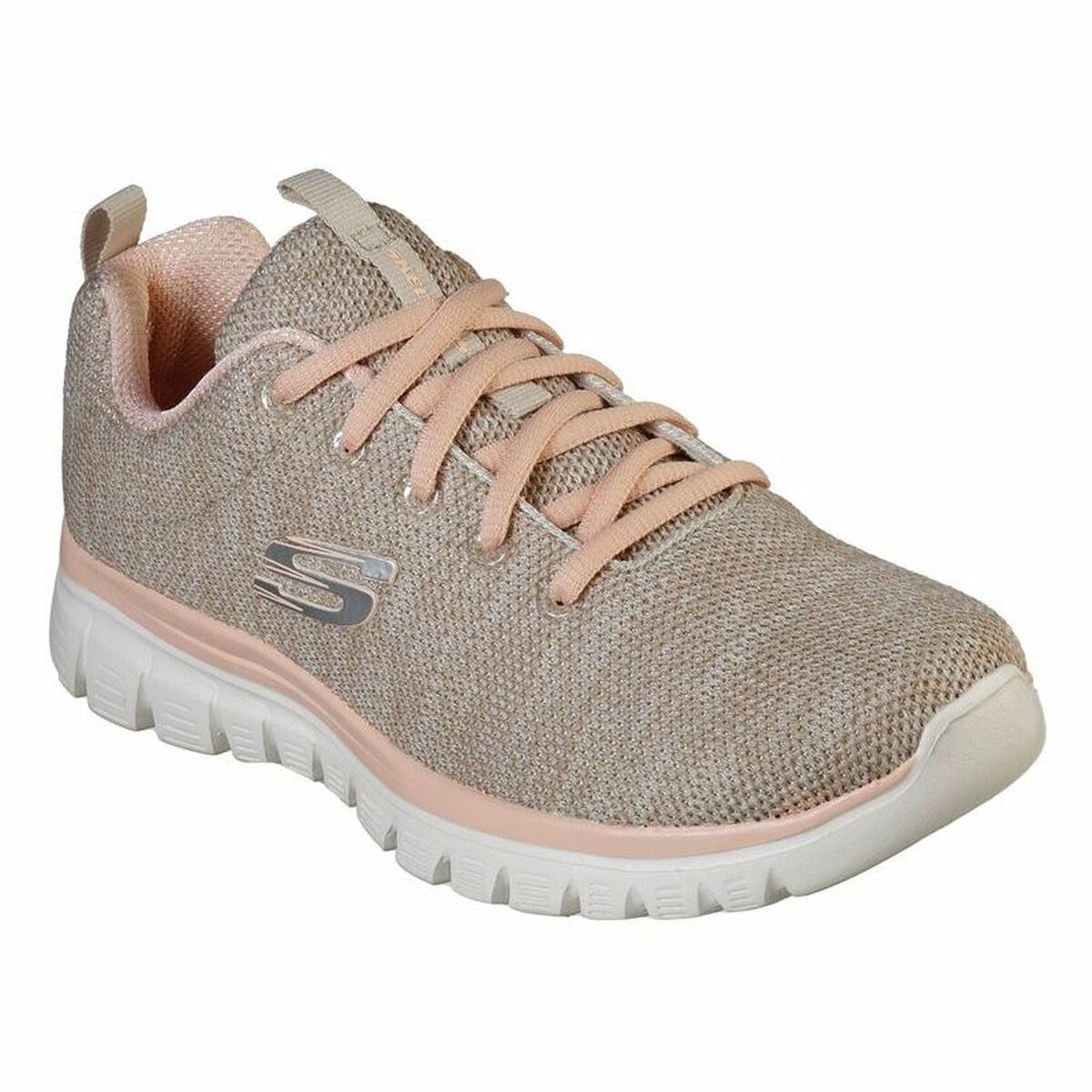 Laufschuhe für Damen Skechers Graceful-Twisted Fortune Beige - AWK Flagship