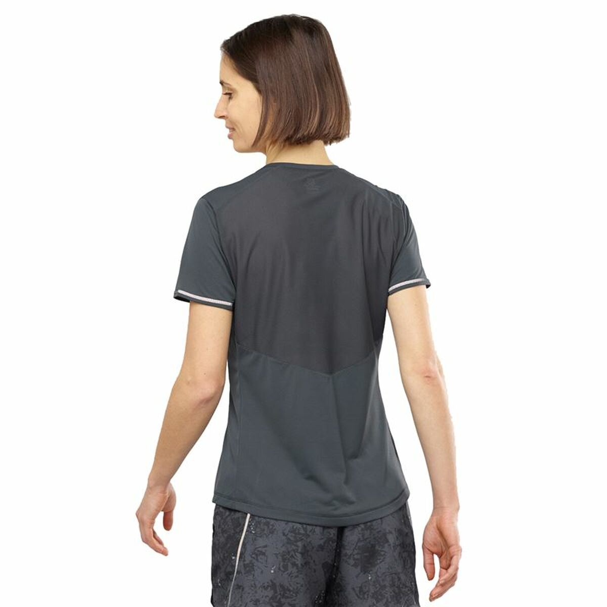 Damen Kurzarm-T-Shirt Salomon Agile Dunkelgrau - AWK Flagship