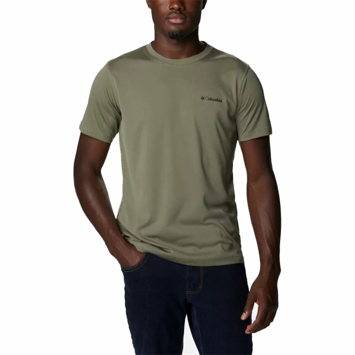 Herren Kurzarm-T-Shirt Columbia Zero Rules Olive - AWK Flagship