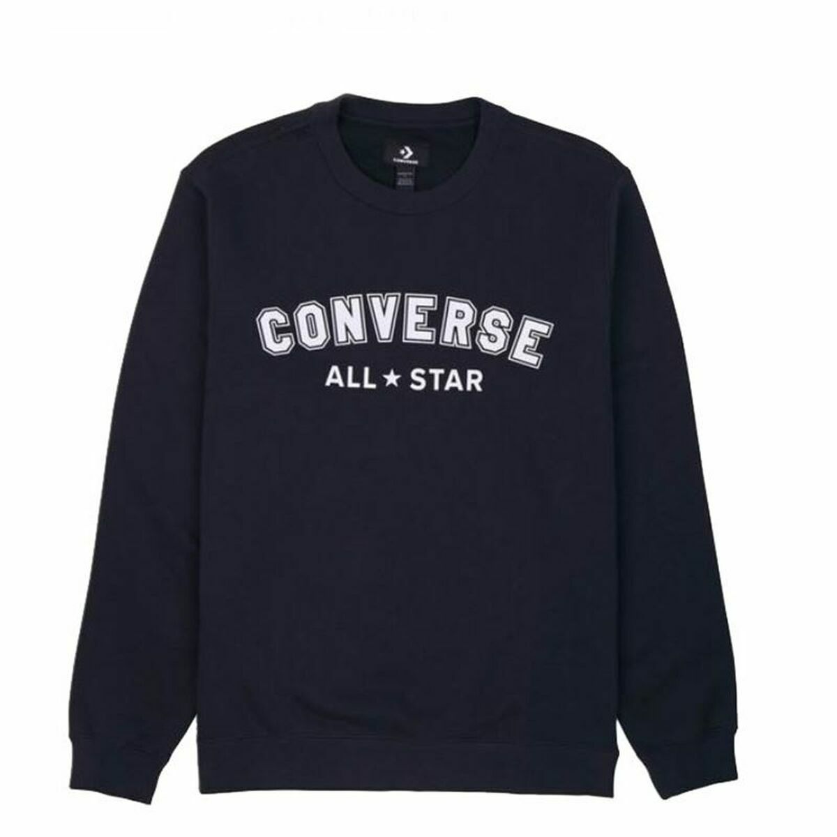 Herren Sweater ohne Kapuze Converse Classic Fit All Star Single Screen Schwarz - AWK Flagship