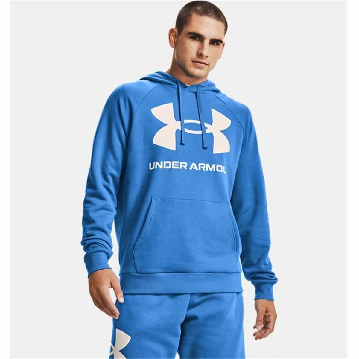 Herren Sweater mit Kapuze Under Armour Rival Big Logo Blau - AWK Flagship