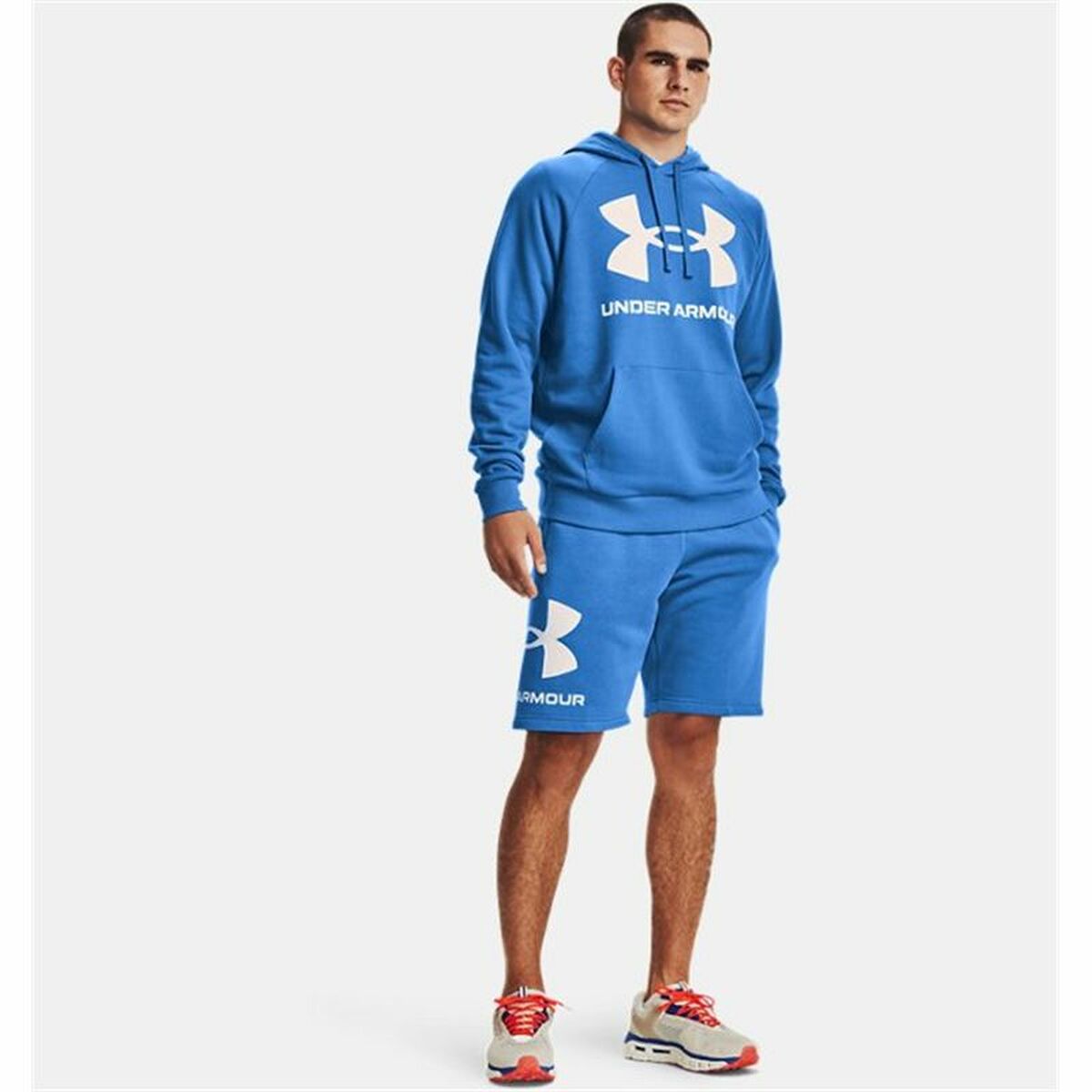 Herren Sweater mit Kapuze Under Armour Rival Big Logo Blau - AWK Flagship