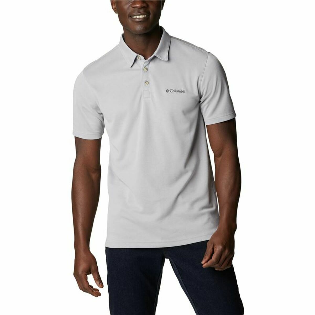 Herren Kurzarm-Poloshirt Columbia Nelson Point™ Grau - AWK Flagship