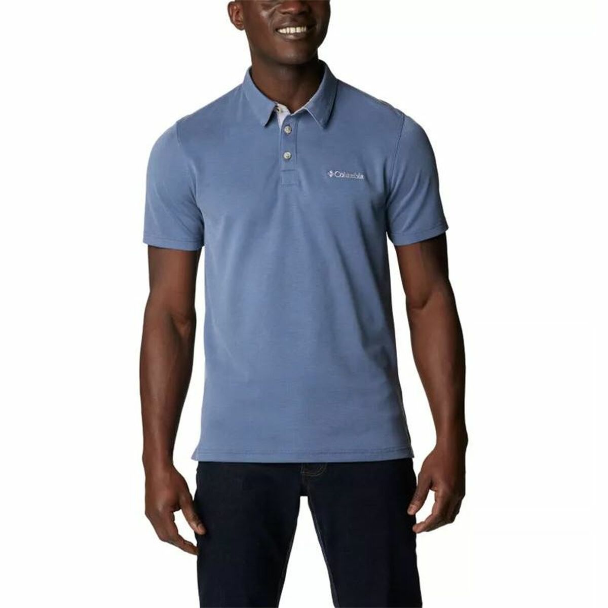 Herren Kurzarm-Poloshirt Columbia Nelson Point™ Indigo - AWK Flagship