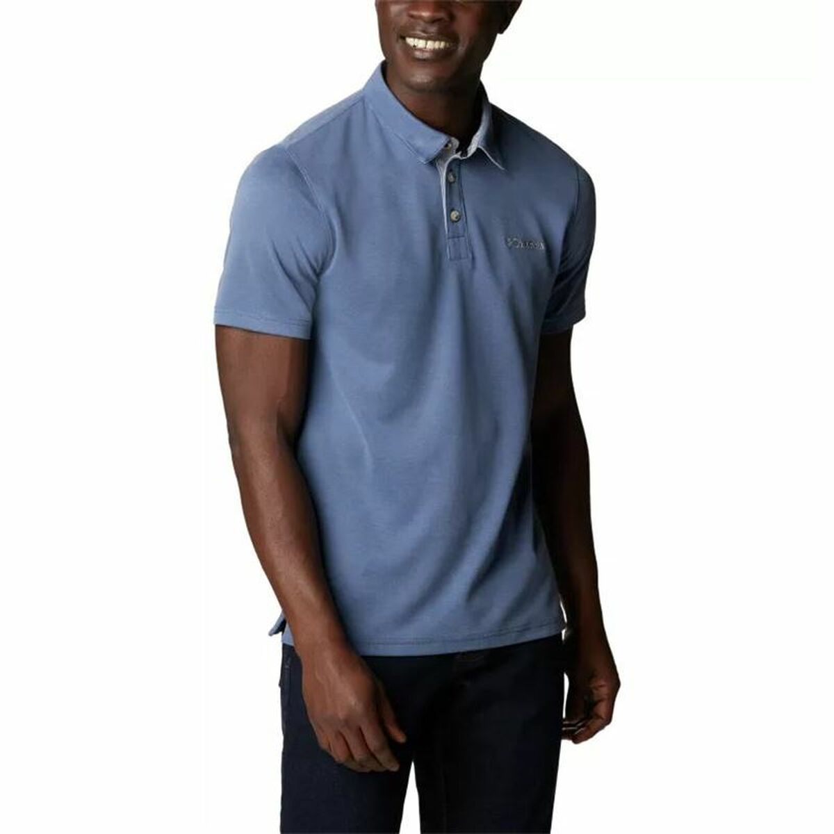 Herren Kurzarm-Poloshirt Columbia Nelson Point™ Indigo - AWK Flagship