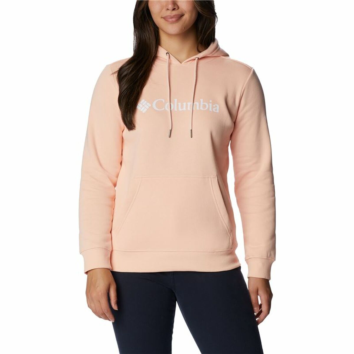 Damen Sweater mit Kapuze Columbia Logo Orange - AWK Flagship