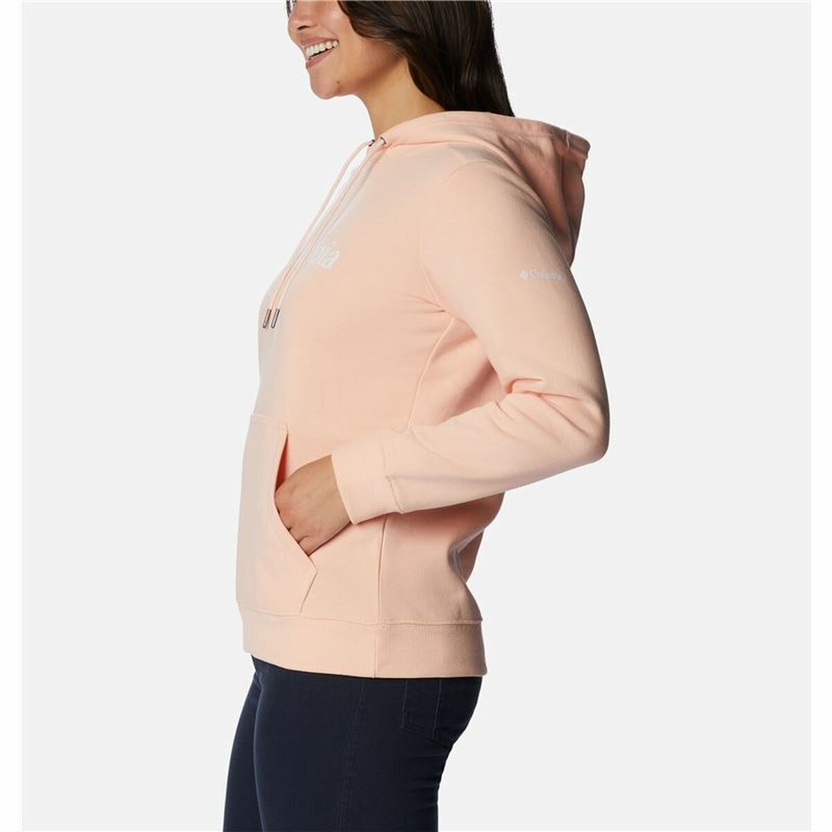 Damen Sweater mit Kapuze Columbia Logo Orange - AWK Flagship