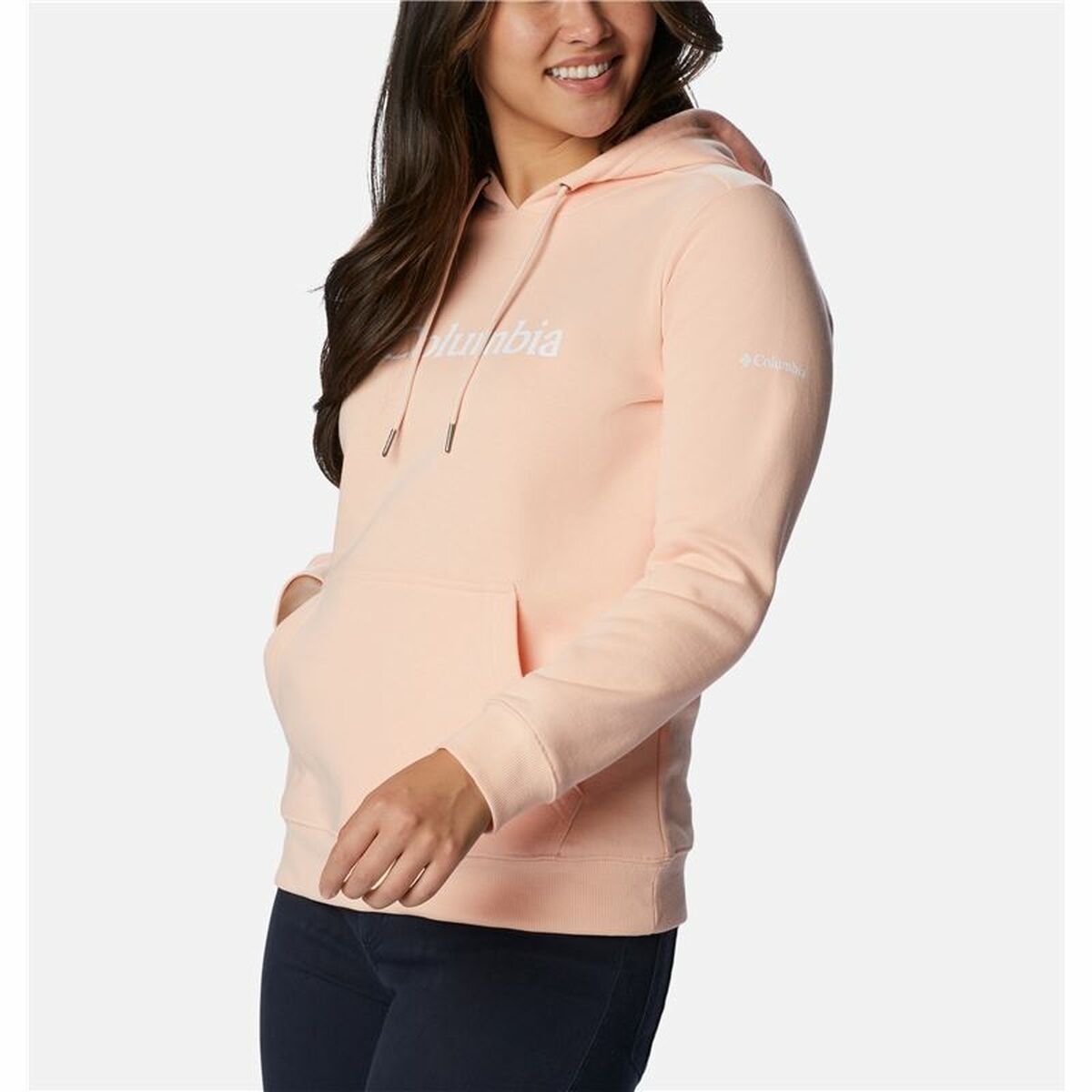 Damen Sweater mit Kapuze Columbia Logo Orange - AWK Flagship