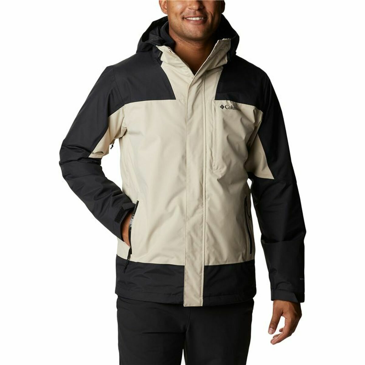 Jacke für Erwachsene Columbia Electric Peak Schwarz Beige 2-in-1 Mit Kapuze - AWK Flagship