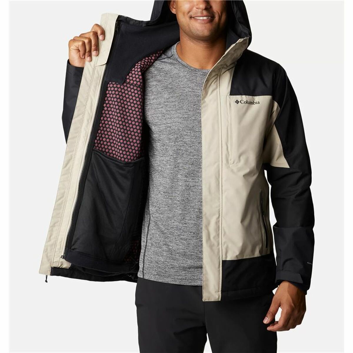 Jacke für Erwachsene Columbia Electric Peak Schwarz Beige 2-in-1 Mit Kapuze - AWK Flagship